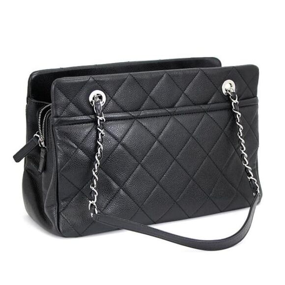 Chanel Matelasse Chain Shoulder Bag Caviar Skin Black - Picture 2 of 7